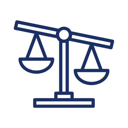 Illustration of a balance scale symbolising law and justice, representing legal advice on redundancy and employment rights.